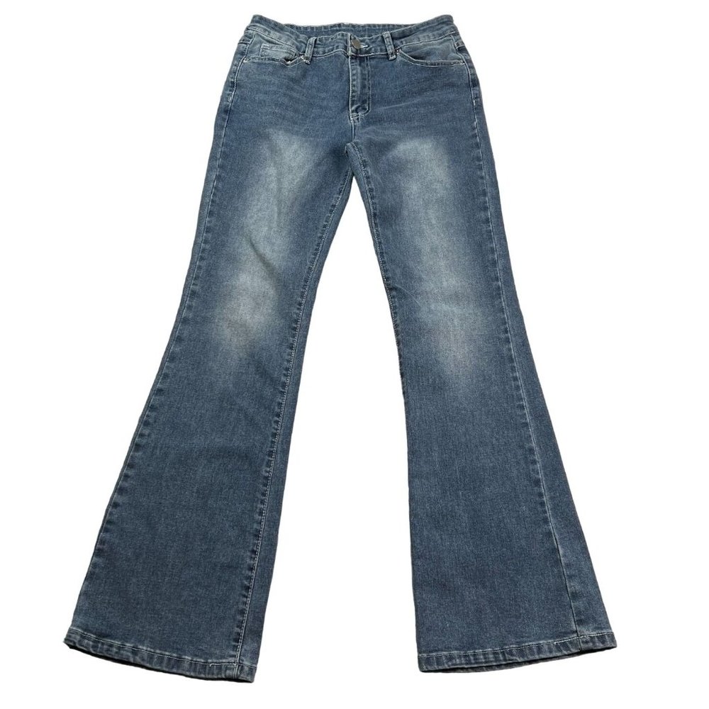 SHEIN Jeans Women's Flared Leg Classic Fit Denim Pockets Blue Size 8/10